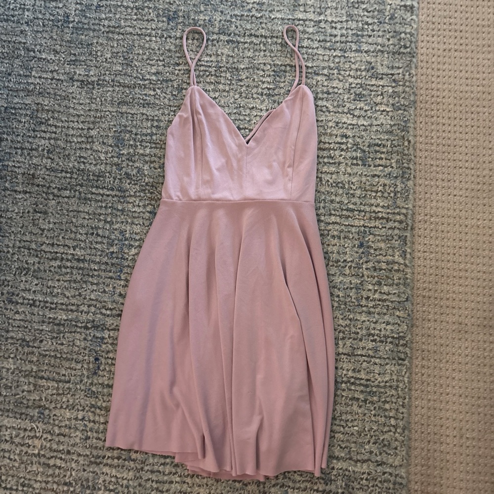 Kimchi Blue Dusty Rose Strappy V-Neck Dress